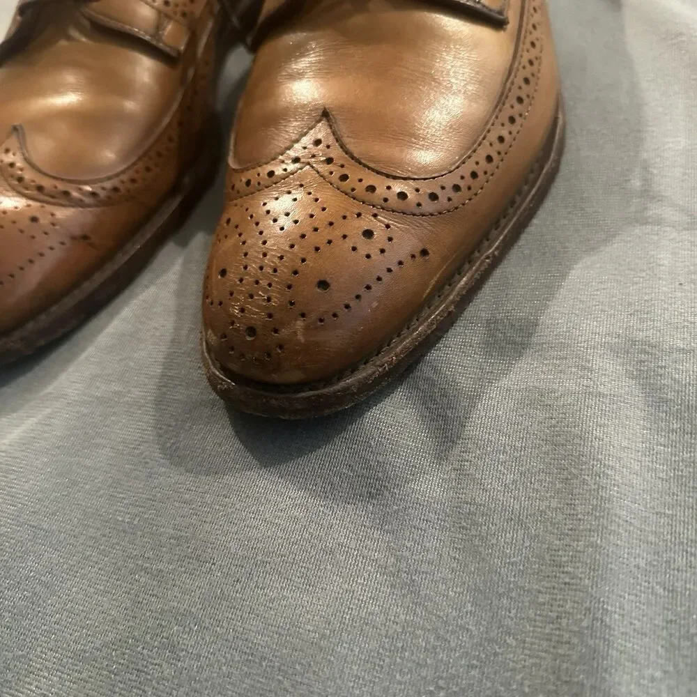 VTG Allen Edmonds Stuttgart Wingtip Oxford Dress Shoes Mens 10.5 D 9728 Walnut